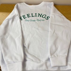 MOTEL ROCKS WORN ONCE white sweatshirt